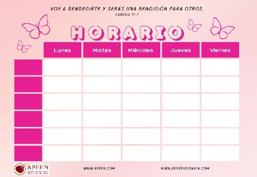 Horario Mariposas